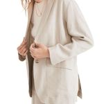 Madewell Breezewoven Larson Linen Blazer Womens Size Small Ashen Sage Photo 0