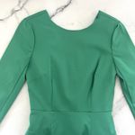 J.Crew  sheath dress with tulle hem Sz 00 Kelly green lady like Modest Retro Photo 6