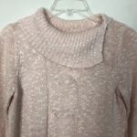 Sag Harbor Asymmetrical Cowl Neck Metallic Pink Sweater Size PM Photo 2