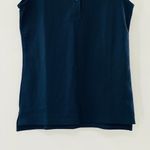 Tory Burch NEW Sport Performance Pique Sleeveless Collared Blue Polo Shirt XL Photo 7