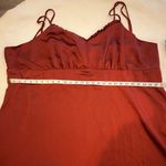 Nine West Rust Red Silky Midi Dress Women’s Size 5X FLAWS Photo 6