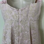 Badgley Mischka Pink Golden Hue Jaquard Spaghetti Strap Mini Dress sz 16 Photo 7