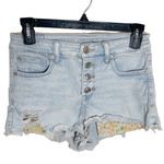 American Eagle next level stretch distressed hi-rise denim shorties size 2 Photo 0