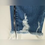 Judy Blue ‎ Skinny Fit Raw Hem Distressed Blue Jeans Sz 11/30 Stretch EUC! 0451 Photo 5