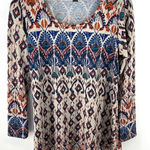 Living Doll  Women's tunic top shirt pullover mini dress Large EUC peacock Photo 0