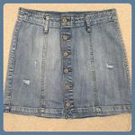 REWASH  Brand Vintage Reunion Jean Button Front Mini Skirt Light Wash Y2K Size 25 Photo 0