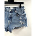 ZARA High Waist Heavily Distressed Raw Hem Crop Short Size 6 Photo 1