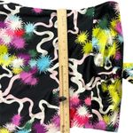 Trina Turk  Y2K Abstract Black Pink Green Neon Silk Satin Halter Dress size 8 Photo 3