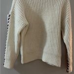 Boohoo Cream Sweater with Orange and Purple Accents Photo 2