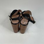 Seychelles  Block Heel Black Leather Sandals Size 6.5 Photo 3