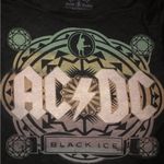 AC/DC Black vintage 2000  black ice shirt Sz Large‎ Burnwash semi sheer Photo 5