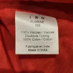 IRO Florine Mini Red Distressed Frayed Short Lace Up Shift Dress Photo 5