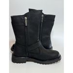 Harley davidson Motorcycle BOOTS womens black leather 6 zip pull slip ankle 8" Photo 1