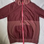 Summersalt Red French Terry Windbreaker Jacket (XS) Photo 7