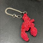 Made In India | 🦞 Nautical Striped Blue & Red Lobster Beaded Shoulder Bag Photo 11