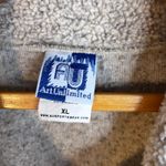 Art Unlimited Fleece Jacket Embroidered Zebra Giraffe Lion Earthy Size XL Rustic Brown Photo 8