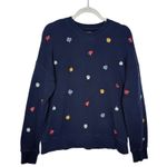 Madewell mile(s)  Confetti Floral Embroidered Mainstay Sweatshirt Size Large Blue Photo 0
