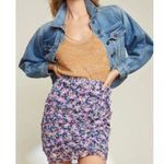 Veronica Beard Spencer Silk Side Ruched Abstract Floral Pencil Skirt Size 16 Photo 0