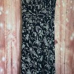 Studio 1940  Black Tie Waist White Floral Print Maxi Dress Photo 0
