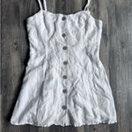 Urban Outfitters Linen-Cotton Blend Mini Button-up Dress SZ M White Mini Dress Photo 2