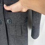 Anthropologie  Tulle Grey Wool‎ Blend Long Pea Coat Size S Peacoat Preppy Classic Photo 2