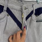 Vintage Roughrider blue white pin striped high waisted jeans western size 11 Photo 4