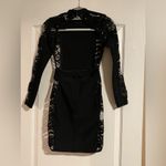 Alyce Paris  x-small elegant black party dress. Long sleeves with open back. Photo 3