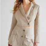 Free People Slice Of Action Linen Skort Suit Photo 0