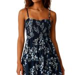 Band of Gypsies Tiered Ruffle Mini Dress Blue Floral Large Photo 0