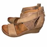Miz Mooz Brown Leather Demi Molly Wedge Sandals Shoes size 38 Photo 2