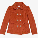Hydraulic Double Breasted Rust Orange Women's Peacoat Jacket Medium Photo 0