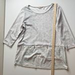 Soft Surroundings Dello Velour Paisley Tunic Top Sz Medium Gray 3/4 Sleeve Boho Photo 8