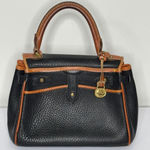 Dooney & Bourke Vintage Essex Top Handle Handbag Satchel Black Leather Purse Photo 5
