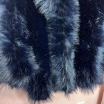 Max Mara  Sportmax Women's Raid Oversized Faux Fur Coat in Ultramarine. Size L Photo 4