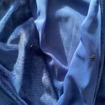 L'Academie  deep‎ V Neck Velvet women's XS Top long sleeve Romantic luxury blue Photo 5