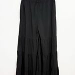 Molly Bracken Molly Braken Le Bain Wide Leg Tiered Beach Pants Black Photo 6