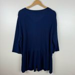 Lane Bryant  Womens Peplum Knit Zip Front Cardigan Sweater Navy‎ Blue Sz 22/24 Photo 5