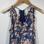 Rebecca Taylor  Gigi Fleur Slip Dress Women 8 Blue Mini Floral Rose Garden Party Photo 1