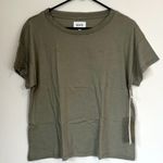 Mate the Label NWT Sage Organic Cotton Raw Neck Boxy Tee - Size S Photo 2