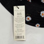 Alice + Olivia Alice Olivia Daisy Reversible Bucket Hat Black White Floral Cotton Photo 6