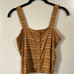 American Eagle AE Ribbed Sleeveless Crop Top Stripes Size Medium Soft & Sexy Photo 0