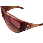 Anthropologie Stylish Reddish Brown Tortoise shell & Gold Bling Hollywood Style Sunglasses Photo 3