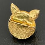 Head Vintage Unsigned Gold-tone Wired Cat CZ Stones Small Cat Brooch Photo 15