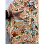 Label of Love Women's Tropical Vacation Resort Beach Print Drawstring Romper S Orange Photo 8