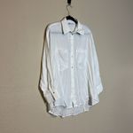 ZARA  Satin Textured‎ Loose Button Down Shirt Size Small NWT Photo 4