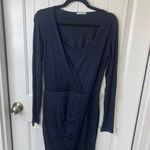 Marella by max mara faux Wrap Dress Long Sleeve Jersey quiet luxury Dress Medium Blue Photo 1