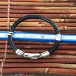 Brighton  Elegant Silver and Black Bracelet Bangle Photo 4