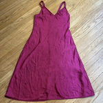 ASTARS magenta satin slip midi dress XS Pink Photo 0