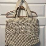 A New Day Crochet Ivory Beige Satchel Tote With Pouch Womens Tote NEW! Target! Photo 0