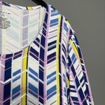 Investments Essential Women's Colorful Chevron Top - Size Large - Metallic Retro Photo 1